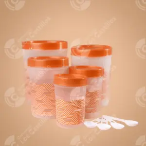 Envase plástico 5pcs – Almacenamiento seguro (Juego de 5)