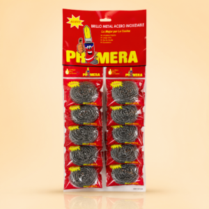 Primera Brillo Metal Acero Inoxidable 12 Unidades