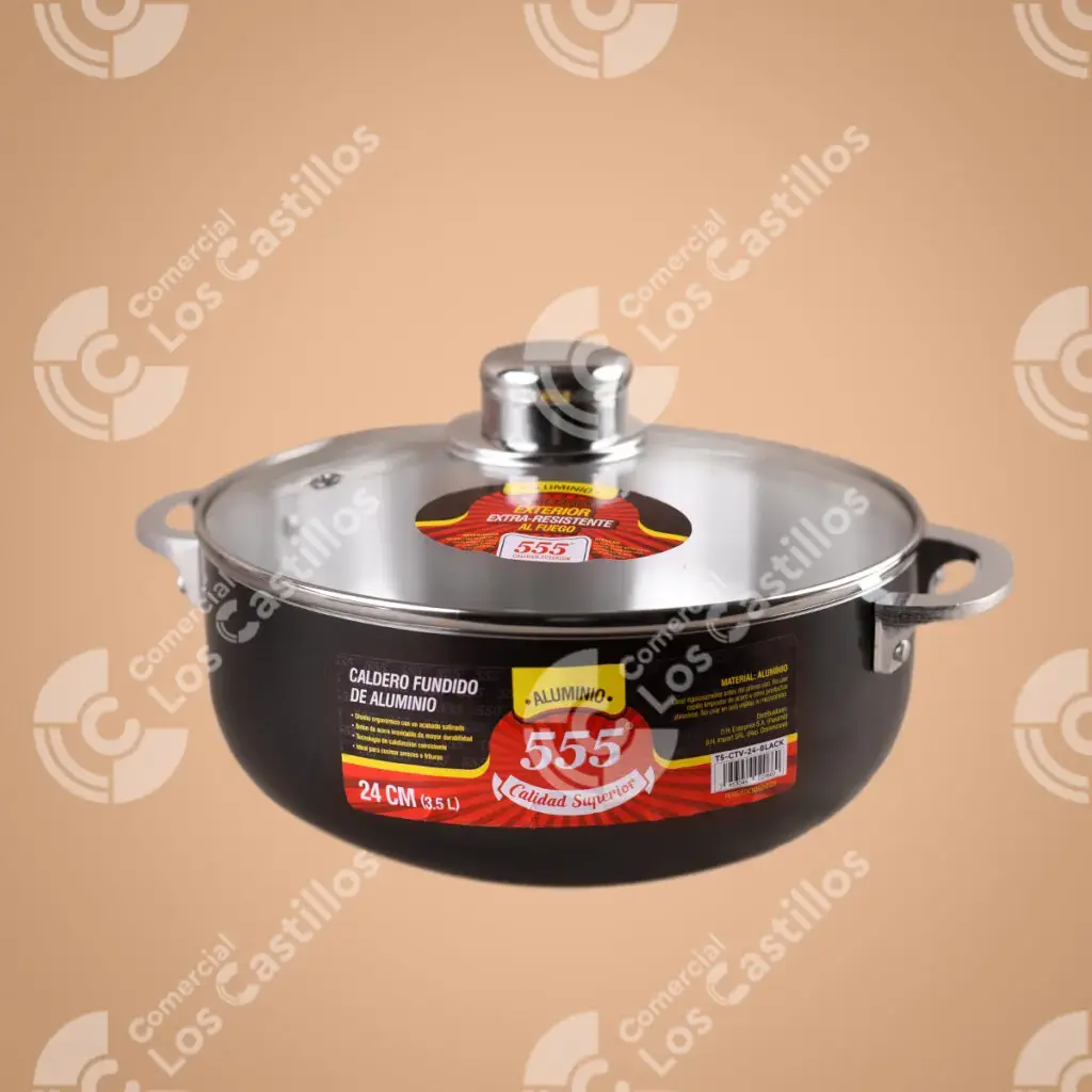000560_0 Caldero Negro 555 – Calidad Superior (24 Cm) - Comercial Los Castillos