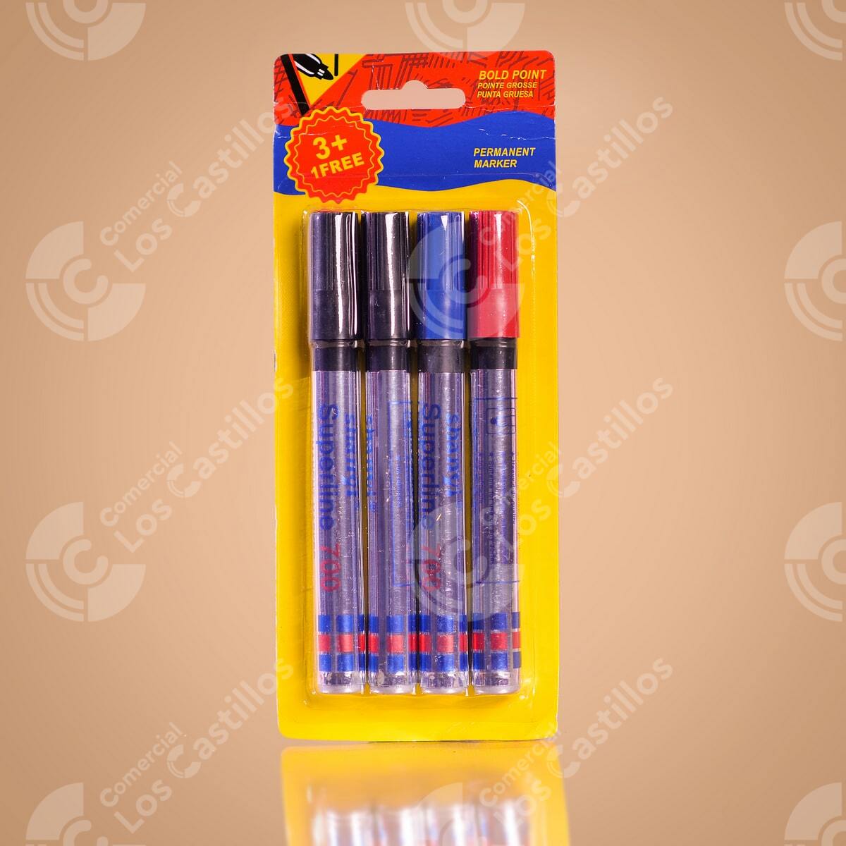 002216_0 Set Marcadores Permanentes 4 Colores - Comercial Los Castillos