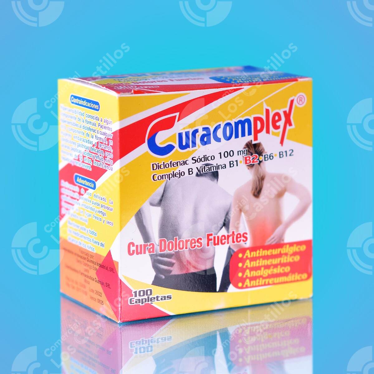 00472_0 Diclofenac - Alivio De Dolores Fuertes (100 Capletas) - Comercial Los Castillos
