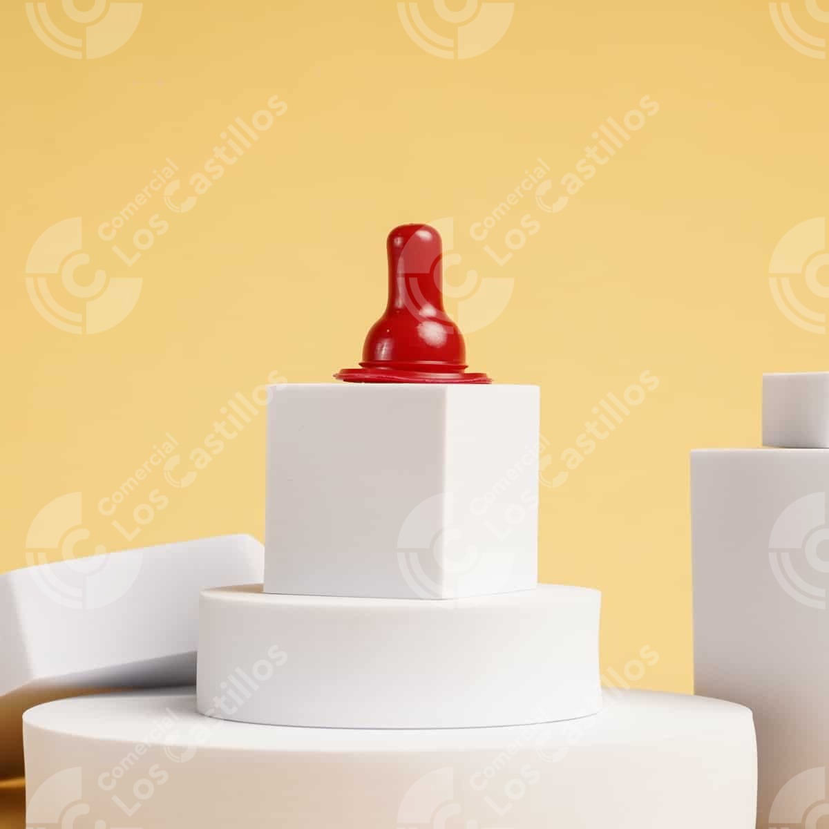 01299_0 Tetera Roja Silicona Para Bebés - Comercial Los Castillos