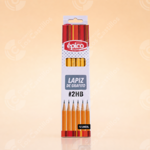 Épico Lápiz de Grafito Amarillo #2HB Caja 12 Unidades