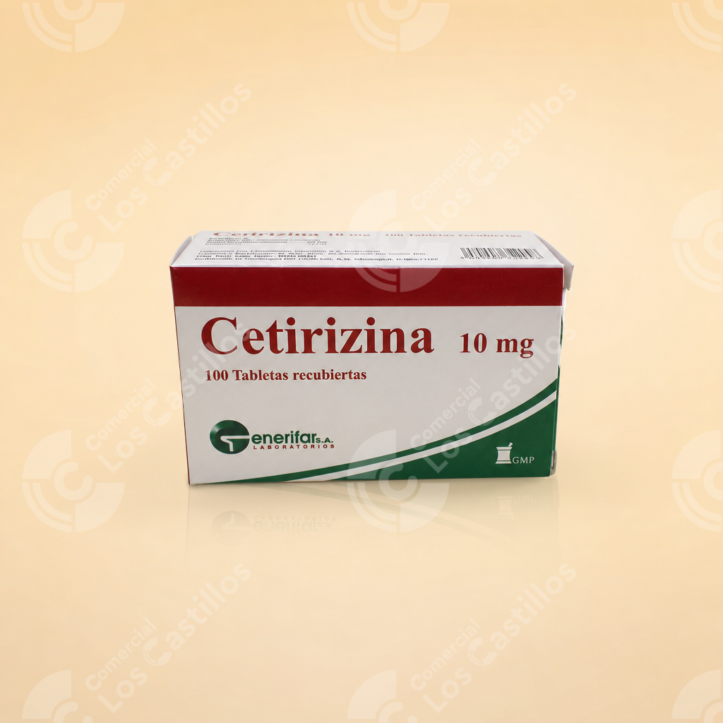 100331_0 Cetirizina Generifa 10 Mg 100 Tabletas Recubiertas - Comercial Los Castillos