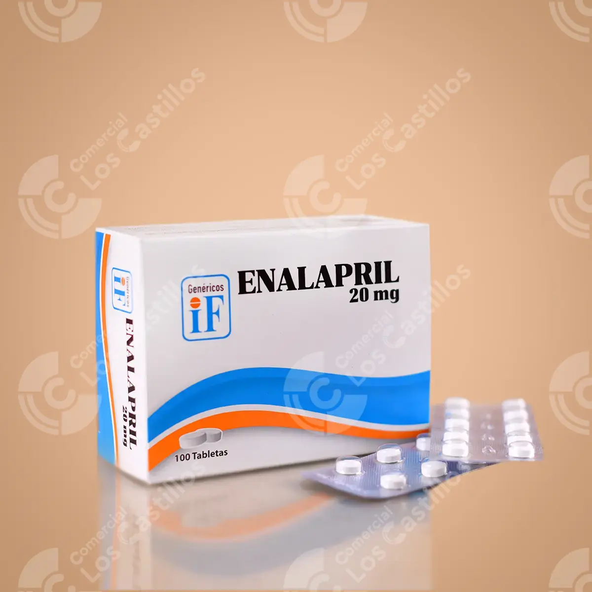 100537_0 Genéricos If Enalapril 20Mg 100 Tabletas - Comercial Los Castillos