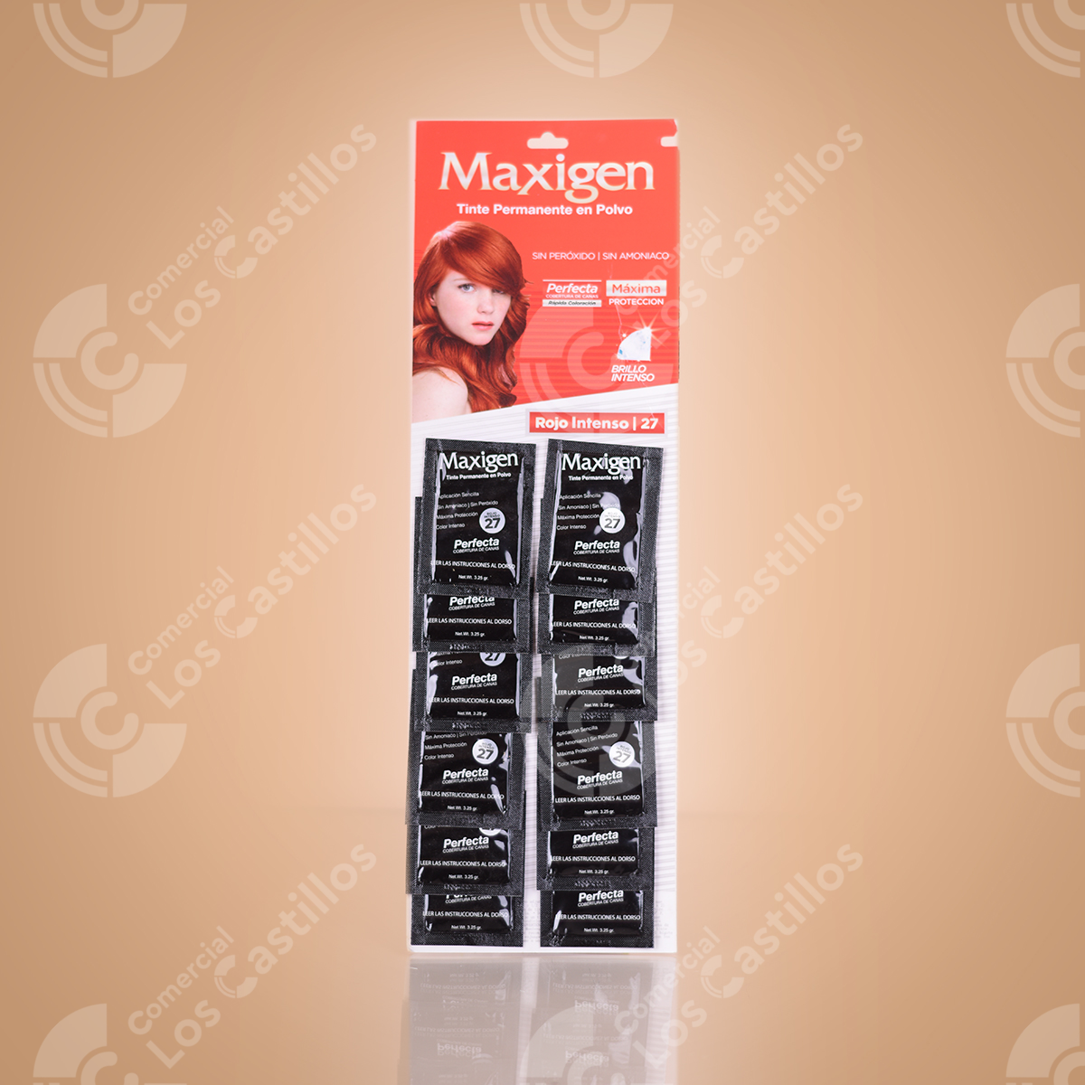 101371_0 Maxigen Tinte Permanente En Polvo Rojo Intenso 27 - Comercial Los Castillos