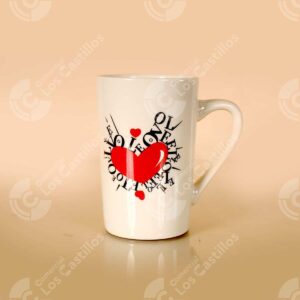 Taza San Valentin Diseño Corazones 350ml