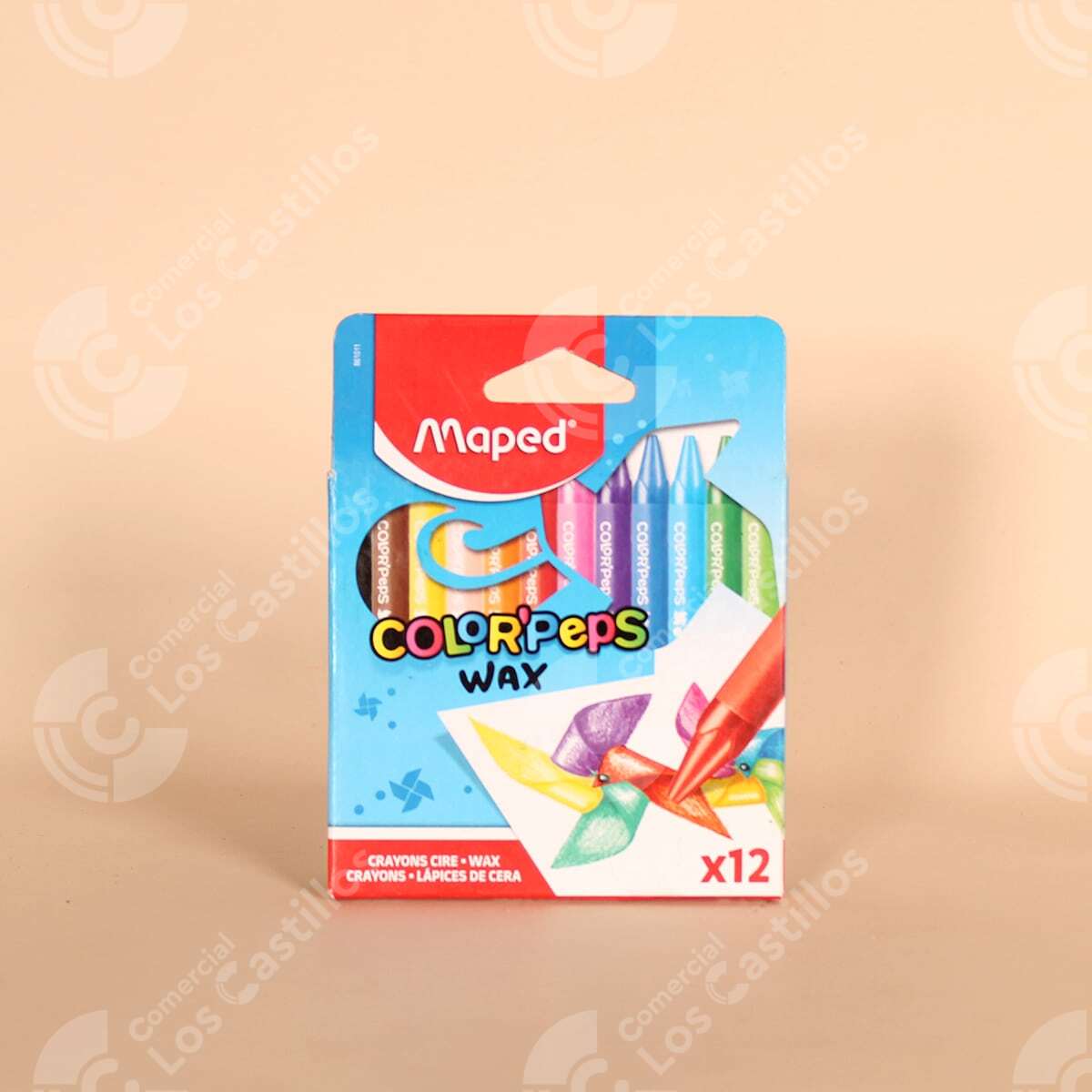 22002931_0 Crayones De Cera 12 Unidades - Comercial Los Castillos