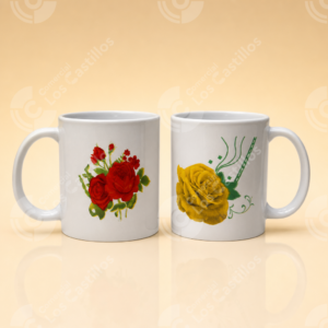 Pozuelo de Cerámica con Diseño Floral 12oz