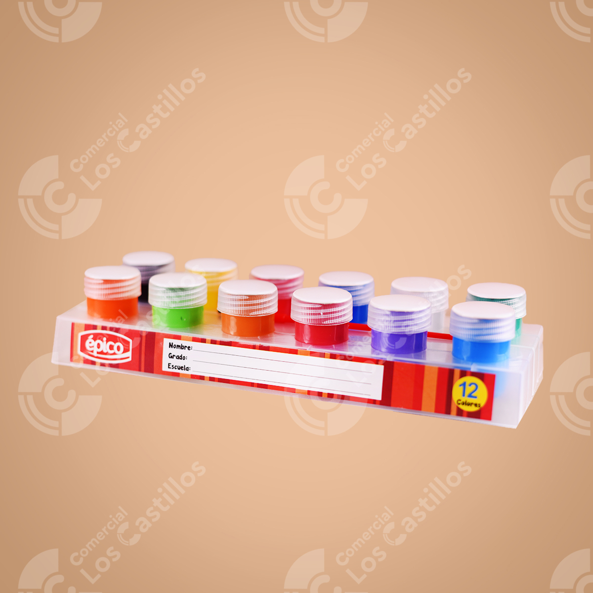 22003356_0 Témpera 12 Colores 20Ml - Comercial Los Castillos