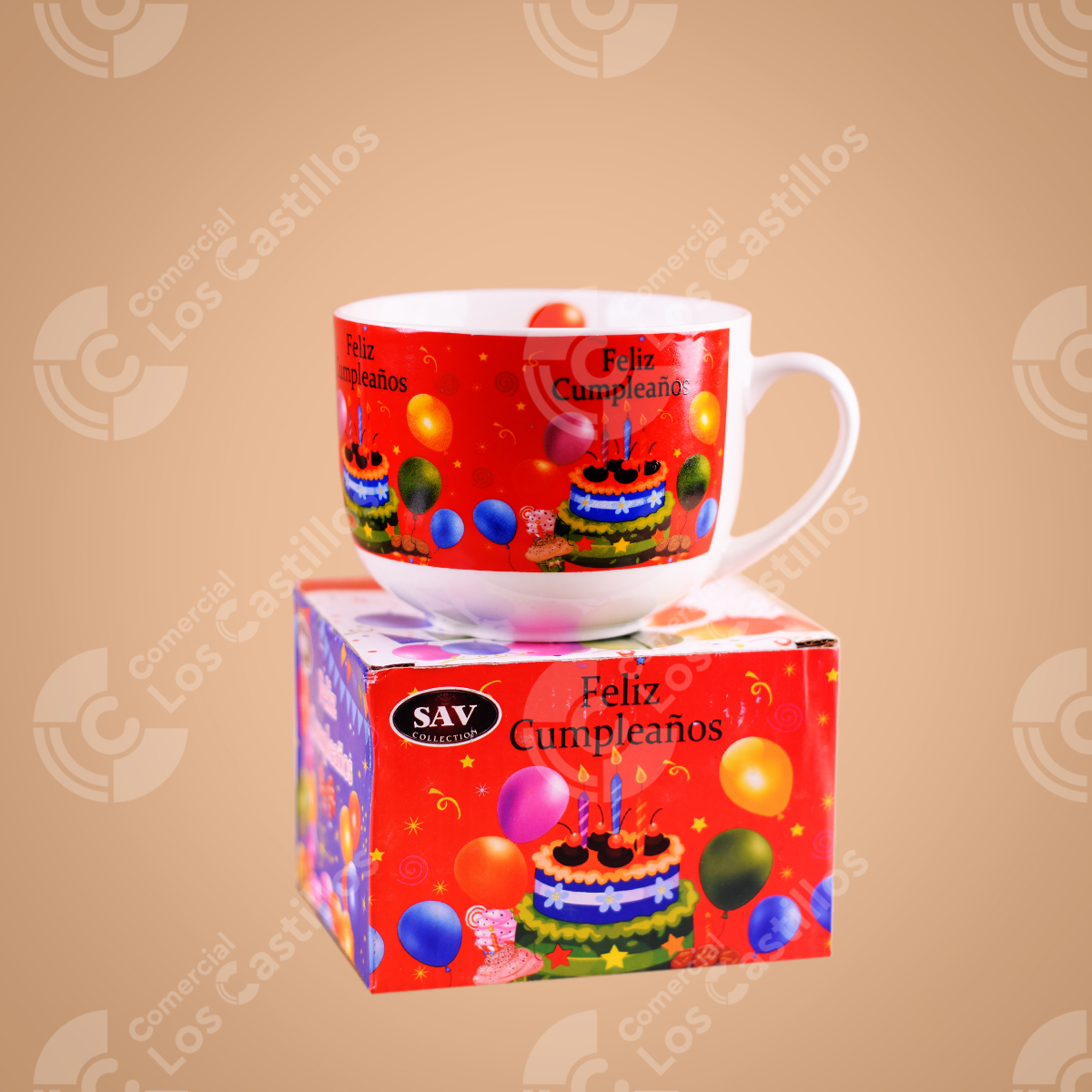 22003430_0 Taza De Porcelana Cumpleaños - Comercial Los Castillos