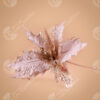 Flor Decorativa Navidad Dorada/Rosa - Comercial Los Castillos