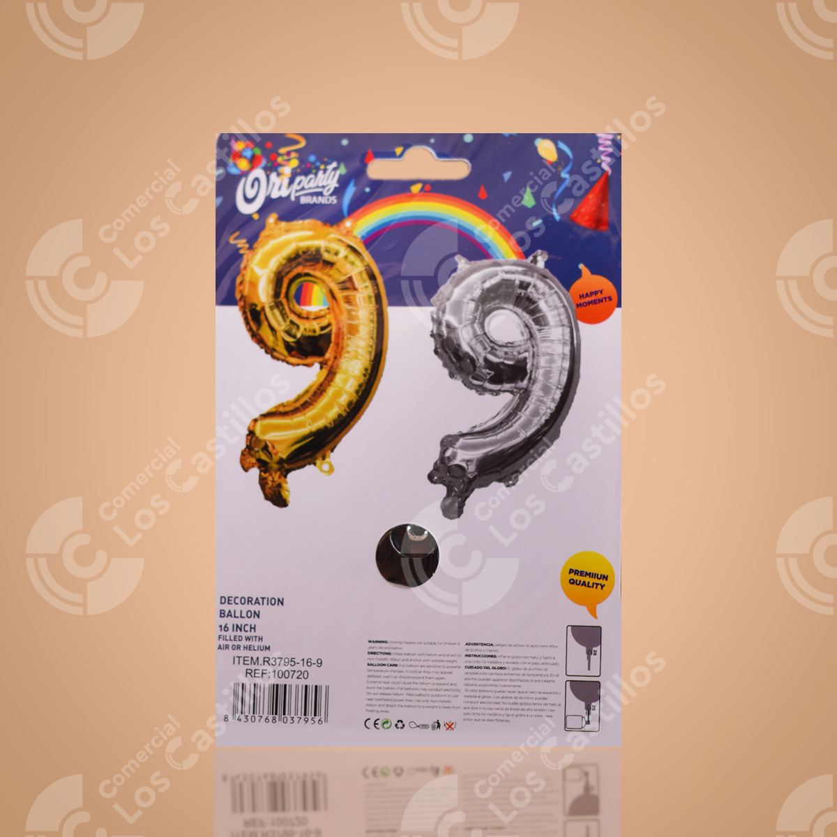 22003557_0 Globo Decorativo Número 16 Pulgadas - Comercial Los Castillos