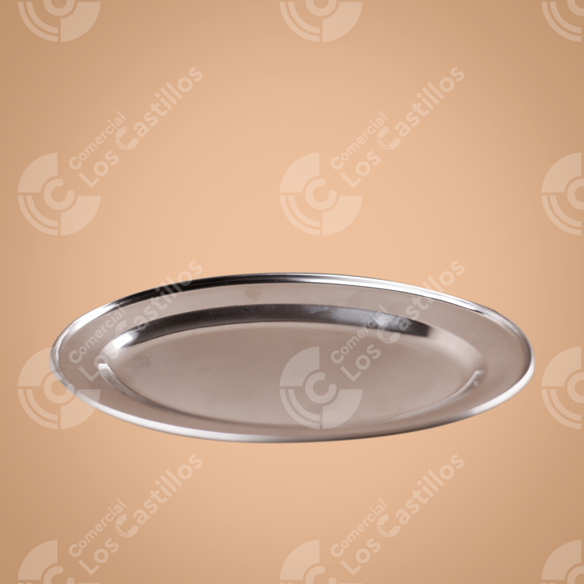 22003621_0 Plato Ovalado Cromado - Elegancia Y Funcionalidad (30Cm) - Comercial Los Castillos