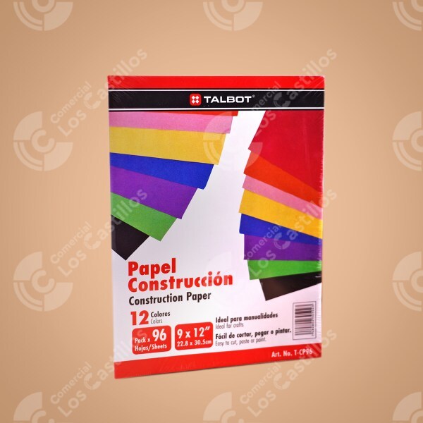 22003692_0 Papel De Construcción - Colores Vibrantes (96 Hojas) - Comercial Los Castillos