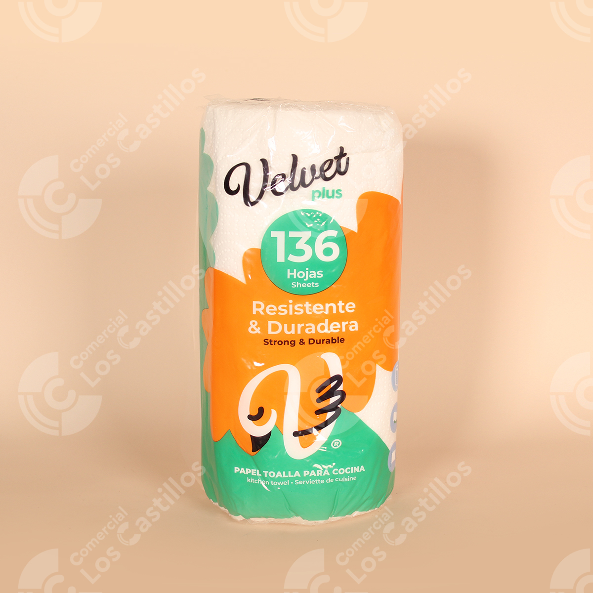 270420_1 Papel Toalla Cocina Velvet 136 Hojas – Rollo 15Mt - Comercial Los Castillos