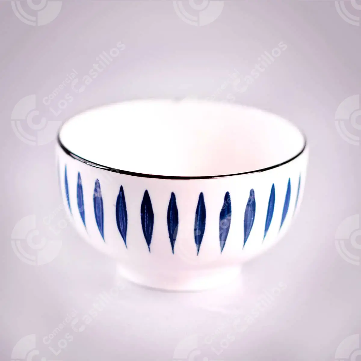 Cmb4038_0 Bowl Cerámica Diseño Floral Azul 6&Amp;Quot; - Comercial Los Castillos