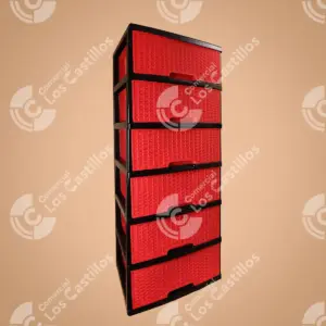 Gavetero Plástico Rattan Family, 6 Gavetas