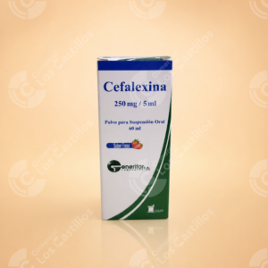 Cefalexina Suspensión Oral 250mg/5ml Sabor Fresa 60ml