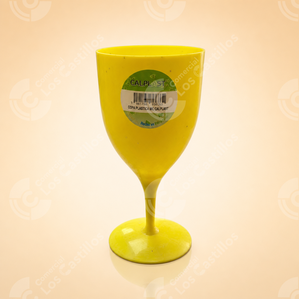 100381_0 Calplast Copa Plástica para Agua Amarilla - Comercial Los Castillos