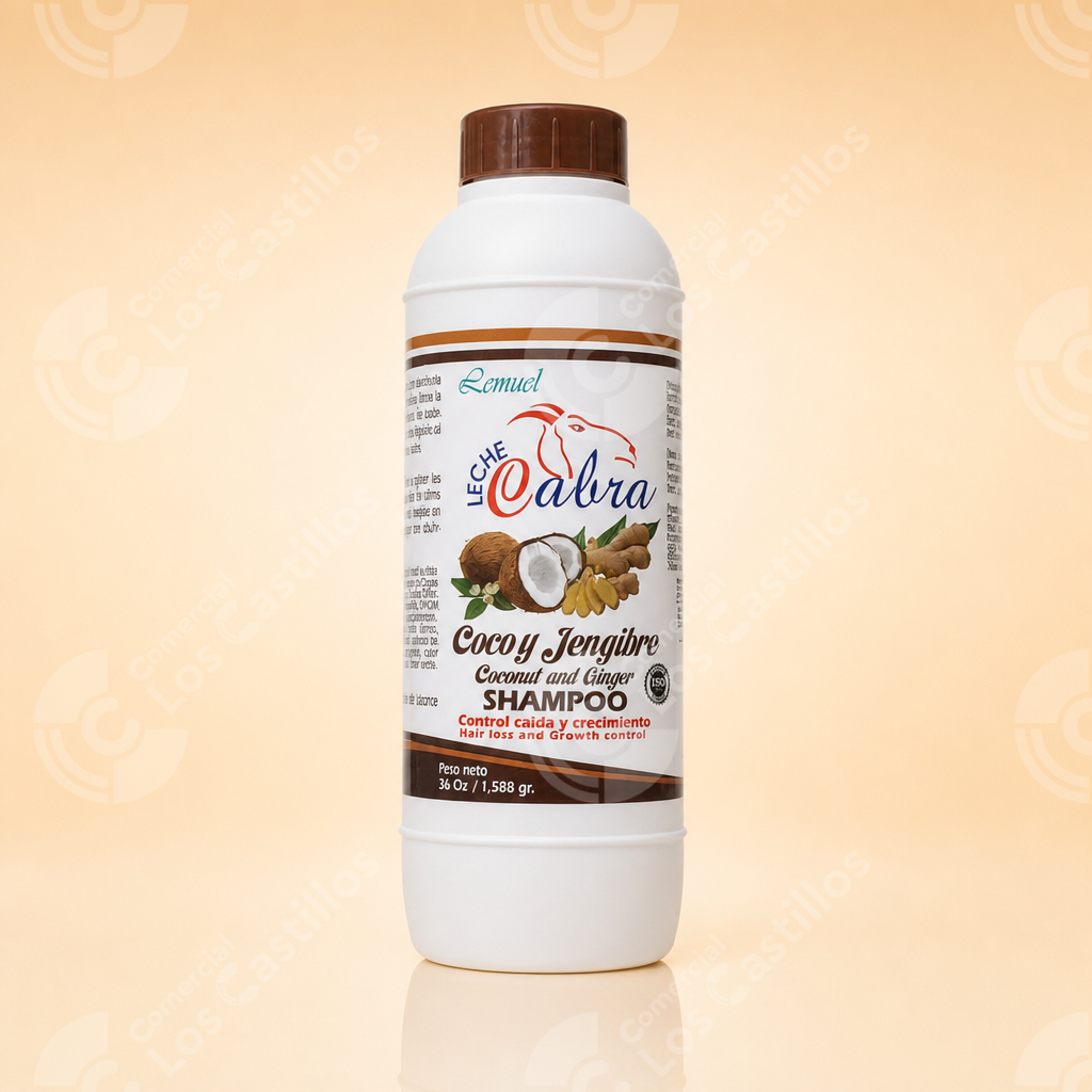 101075_0 Lemuel Leche Cabra Shampoo Coco Y Jengibre 36Oz - Comercial Los Castillos