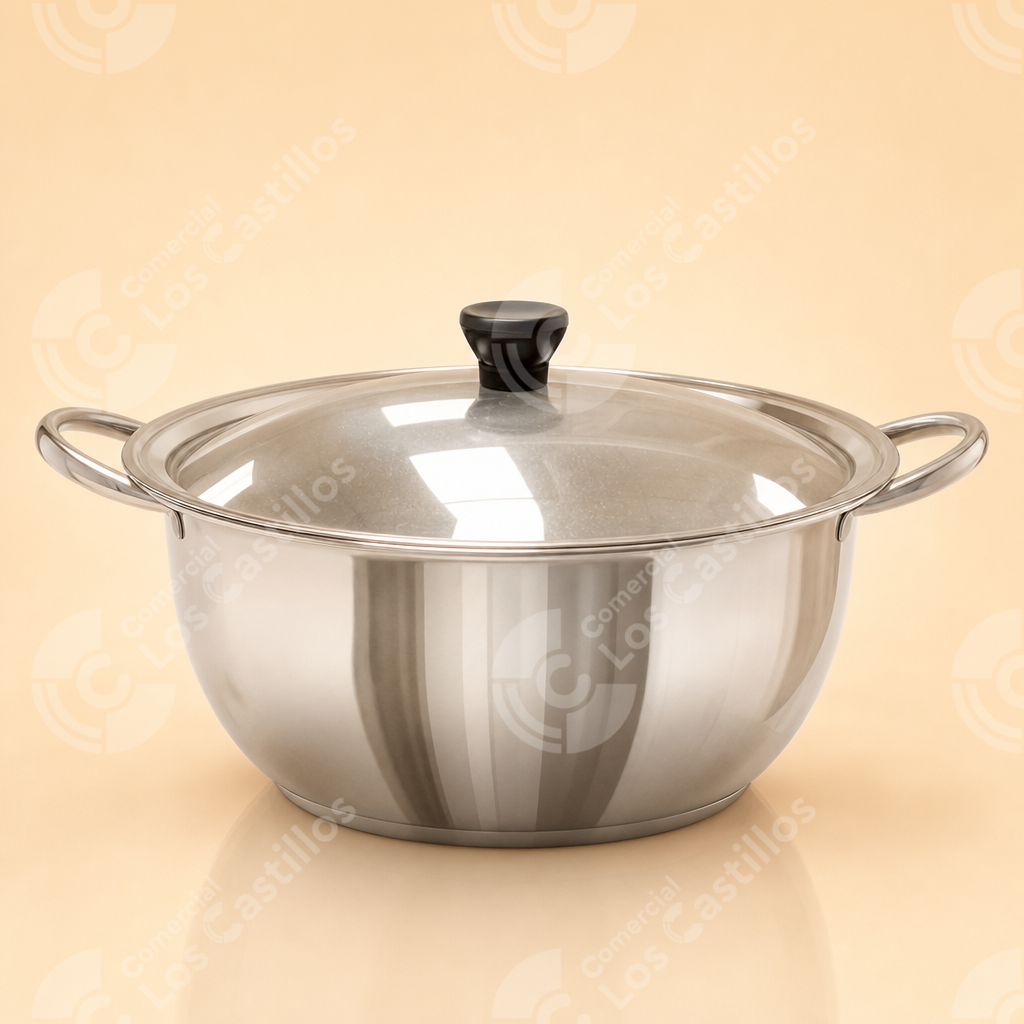 101636_0 Olla Inoxidable con Tapa 30 cm - Comercial Los Castillos