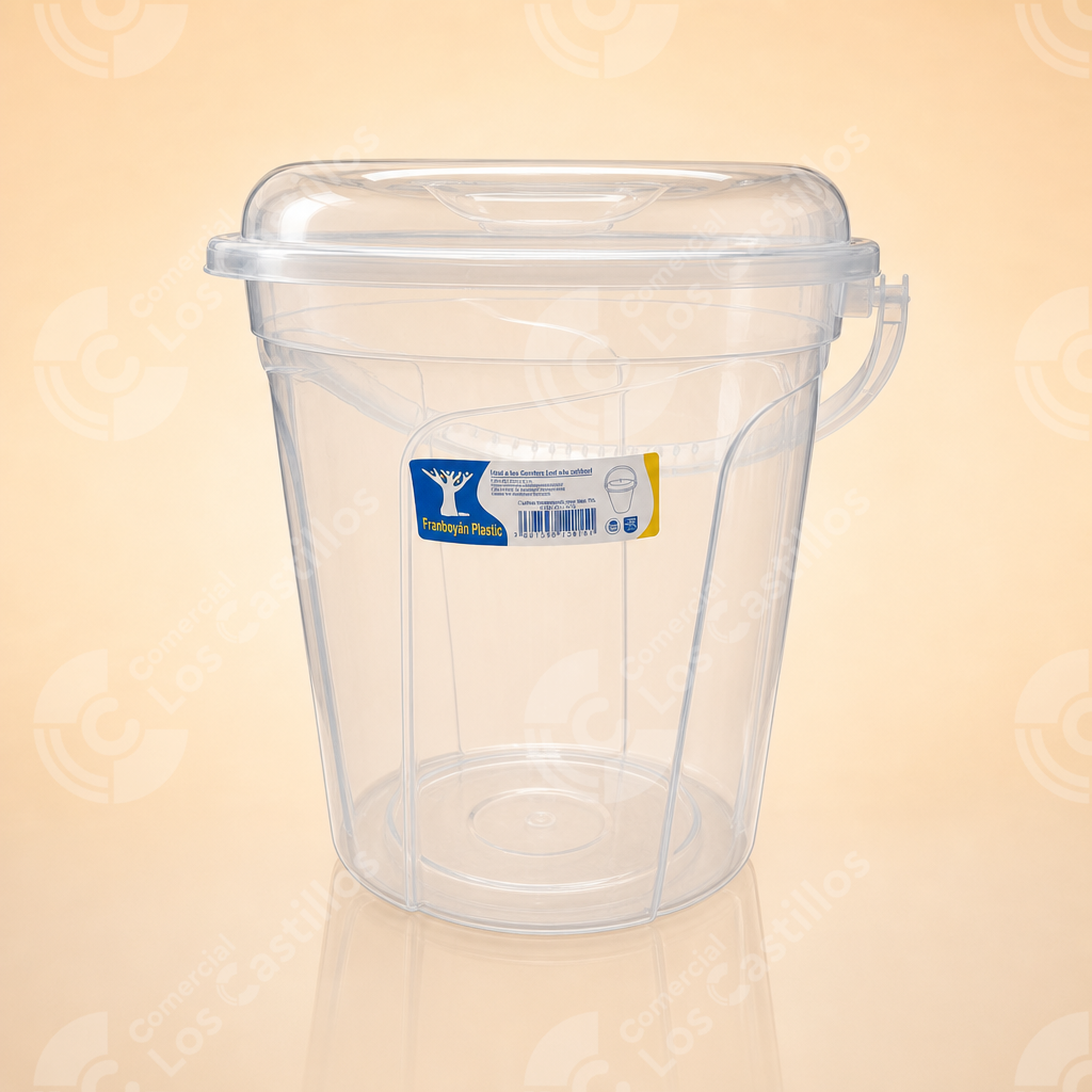 101663_0 Cubeta Transparente 13Lt - Comercial Los Castillos