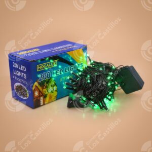 Hocalux Luces Navideñas LED Verde 200 Luces 8 Funciones
