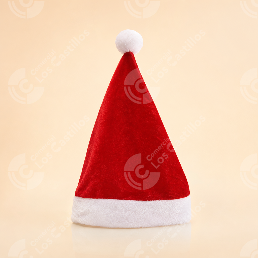 Sdo090_0 Gorro De Navidad Rojo Con Pompón Blanco - Comercial Los Castillos