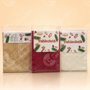 Mantel Navideño Rectangular 100% Poliéster 6 Sillas